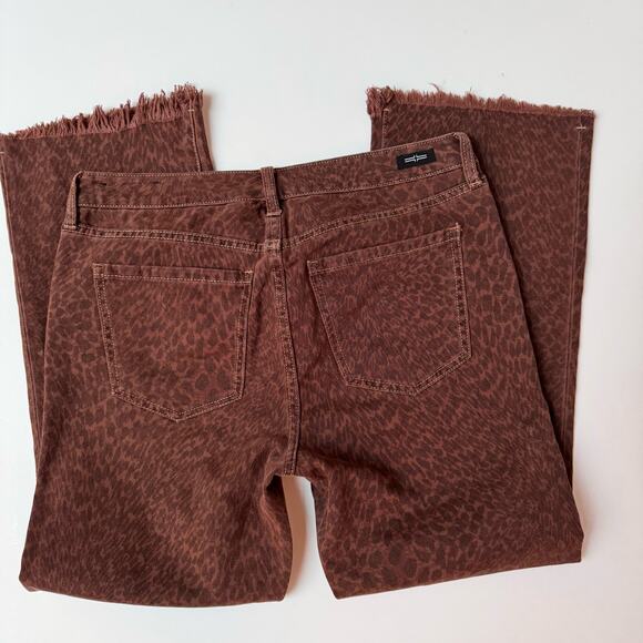 Liverpool Brown Hannah Crop Flare low rise with Frayed Hem Pants Women's 4/27 - Picture 7 of 11